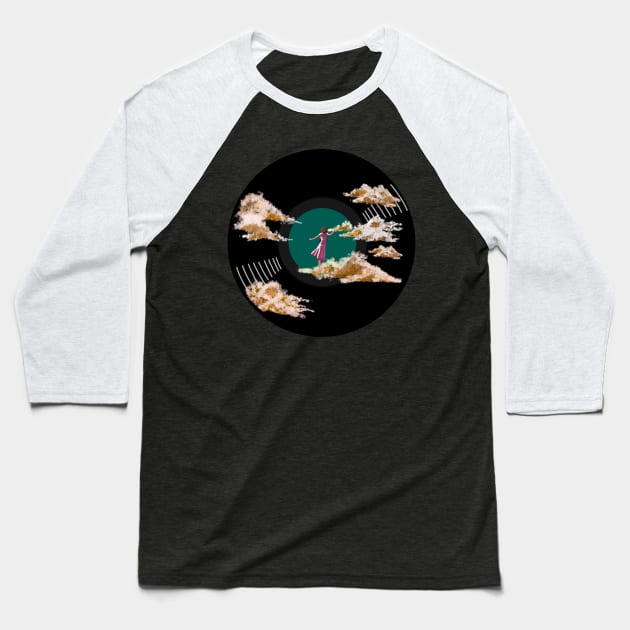 Vinyl Record - Nefelibata (cloud walker) Baseball T-Shirt by SwasRasaily